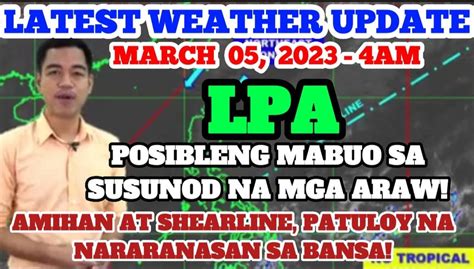 weather news update tagalog|PAGASA Says LPA, Shearline & Amihan to Affect PH Weather Condition.